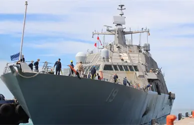 Yucatán recibe en Progreso al buque de combate USS St. Louis de Estados Unidos