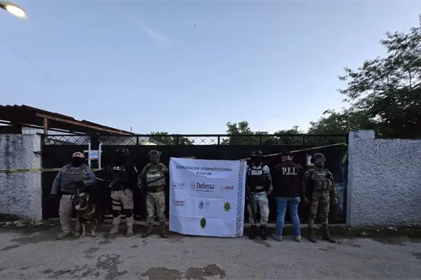 Cateo antinarcóticos en Ixil deja tres detenidos y decomiso de drogas en Yucatán
