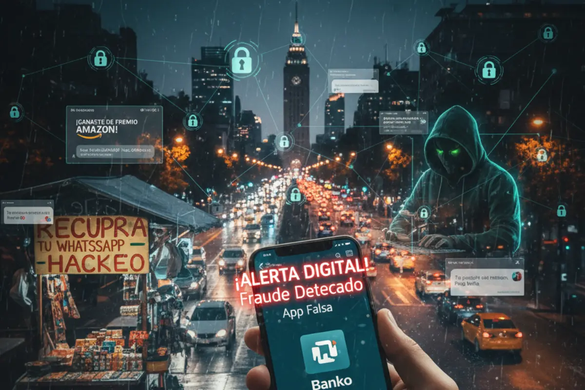 Fraudes digitales en la CDMX. Foto: IA