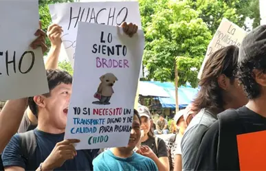 Estudiantes y sociedad civil protestan por afectaciones del transporte en Yucatán