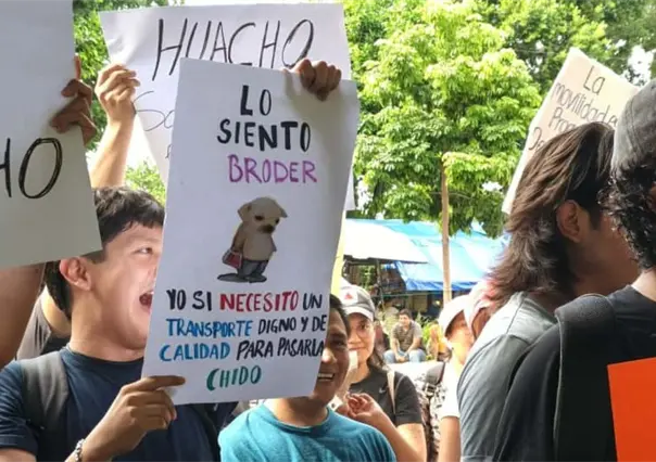 Estudiantes y sociedad civil protestan por afectaciones del transporte en Yucatán