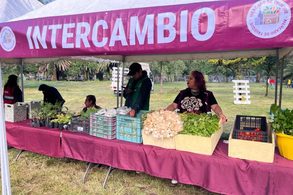 Mercado de treque en la CDMX. Foto: X @SEDEMA_CDMX