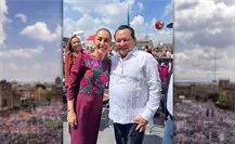 Joaquín Díaz Mena acompaña a Claudia Sheinbaum en su informe en el Zócalo Joaquín Díaz Mena acompaña a Claudia Sheinbaum en su informe en el Zócalo