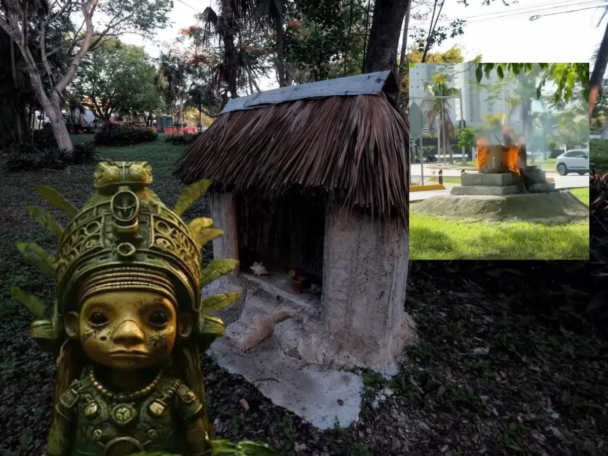 Un altar conocido como la Casita de los Aluxes fue quemado lo que generó preocupación en la comunidad de Cancún por la concencuencia de este acto contra estos seres mayas.- Fuente Esmaragdo Camaz y Valladolid de mis amores.