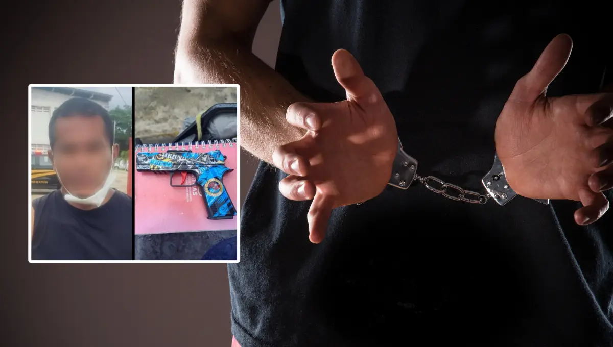 El sujeto fue detenido en la colonia Cinco Colonias al sur de la ciudad Foto: Redes Sociales/Canva
