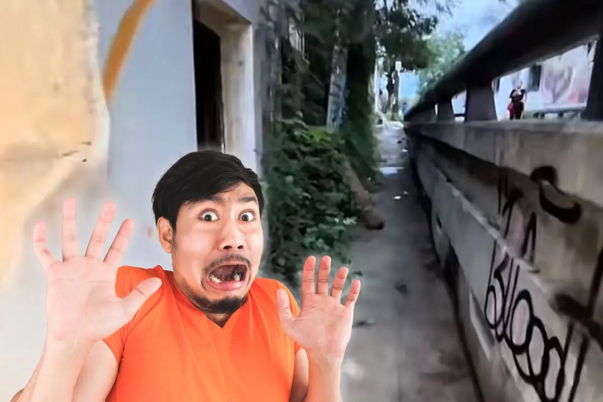 Pasillo del diablo con un hombre con miedo Foto: Canva