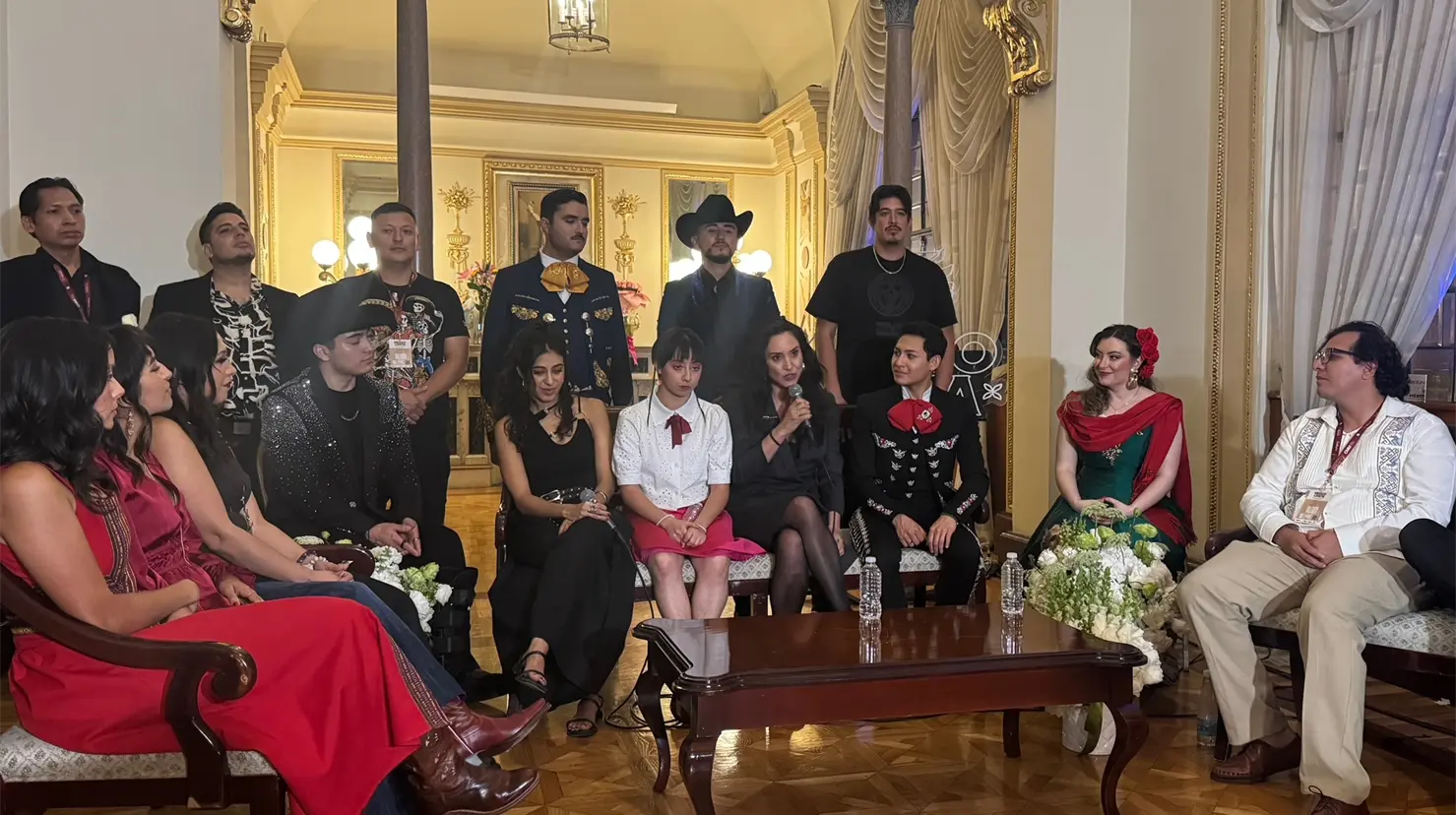 Los ganadores y finalistas de México canta ofrecieron una conferencia de prensa al terminar el campeonato.  Foto: Otto Rojas