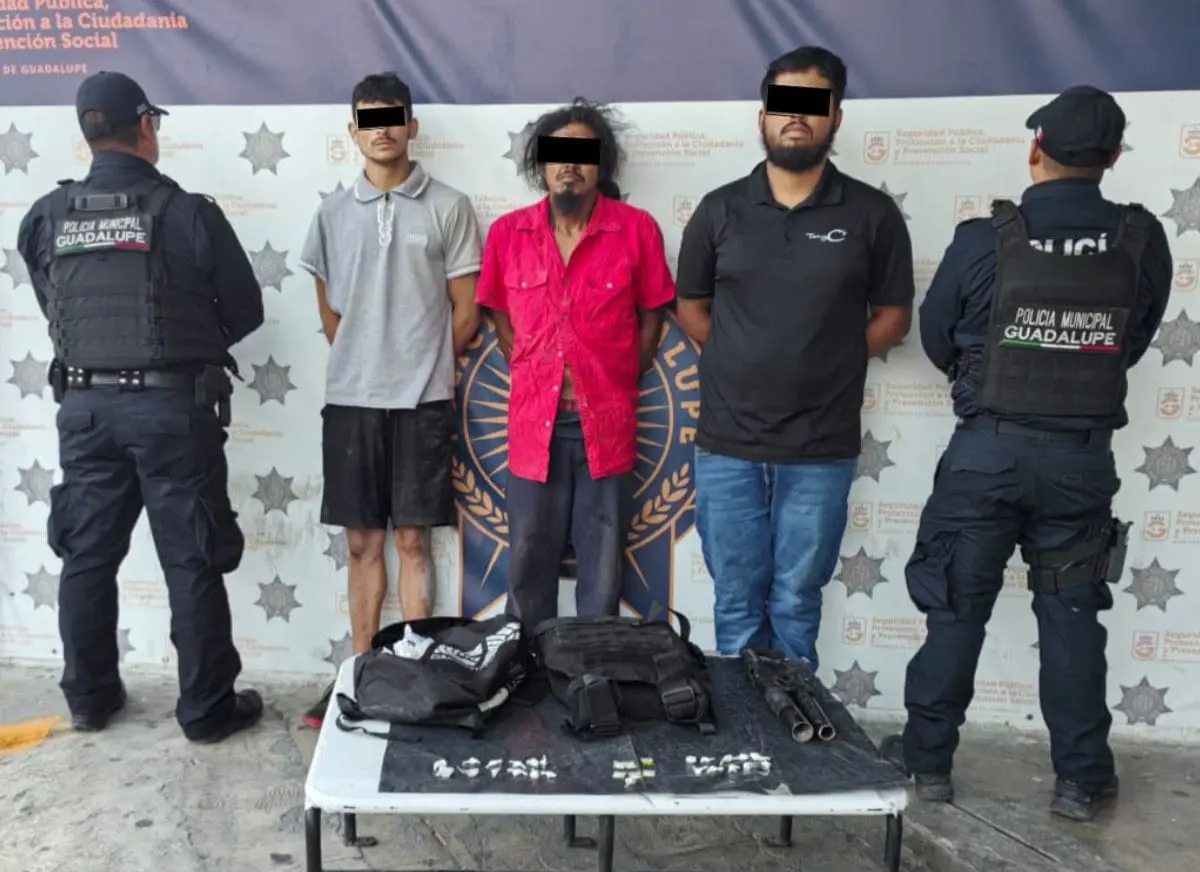 Las autoridades de Guadalupe detallaron que la rápida respuesta permitió controlar la situación sin detonaciones ni riesgos para los vecinos. Foto: Policía de Guadalupe.