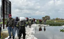 Reforzamiento del río Lerma en Edomex: colocan 20 mil costales en orillas del río para evitar inundaciones