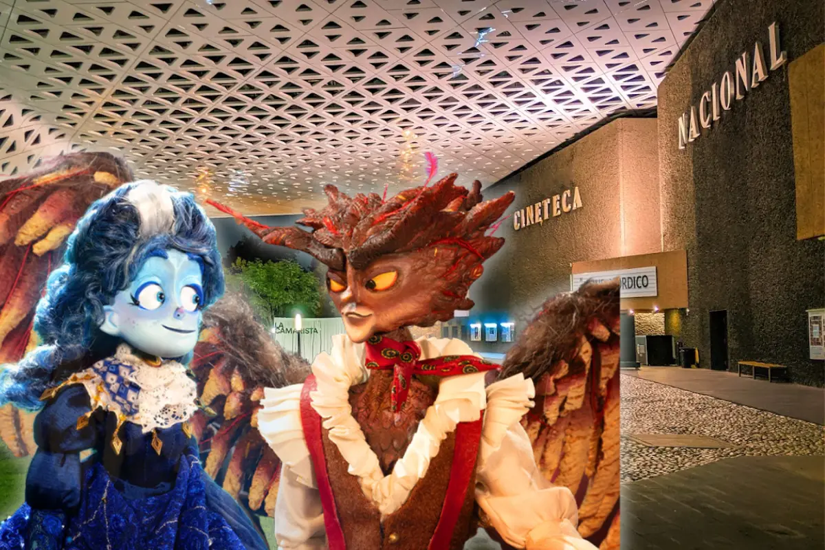De fondo Cineteca Nacional, personajes de Soy Frankelda. Foto: Michael Guzmán | YouTube