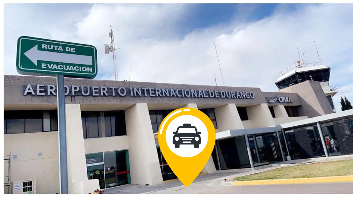 Hay empresas de transporte que puedes contratar de manera segura en el aeropuerto de Durango. Foto: OMA México.