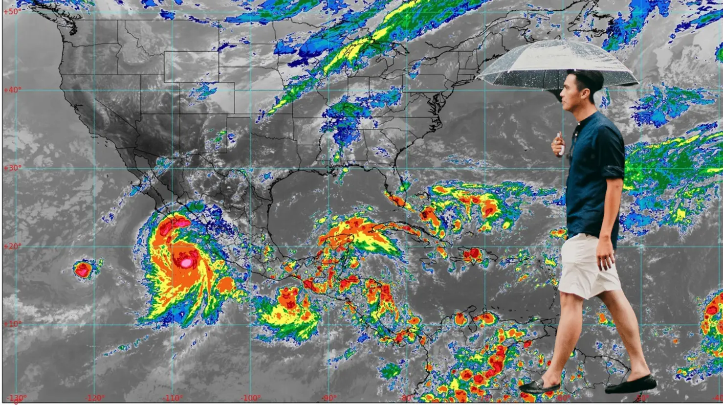 Huracán Priscilla dejará cielos medio nublados y lluvias ligeras en la capital del estado. Foto: Especial.