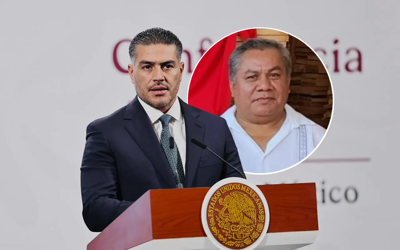 Omar García Harfuch y padre Bertoldo. Foto: SSPC / Facebook (Comisión Estatal de Búsqueda de Personas Guerrero)