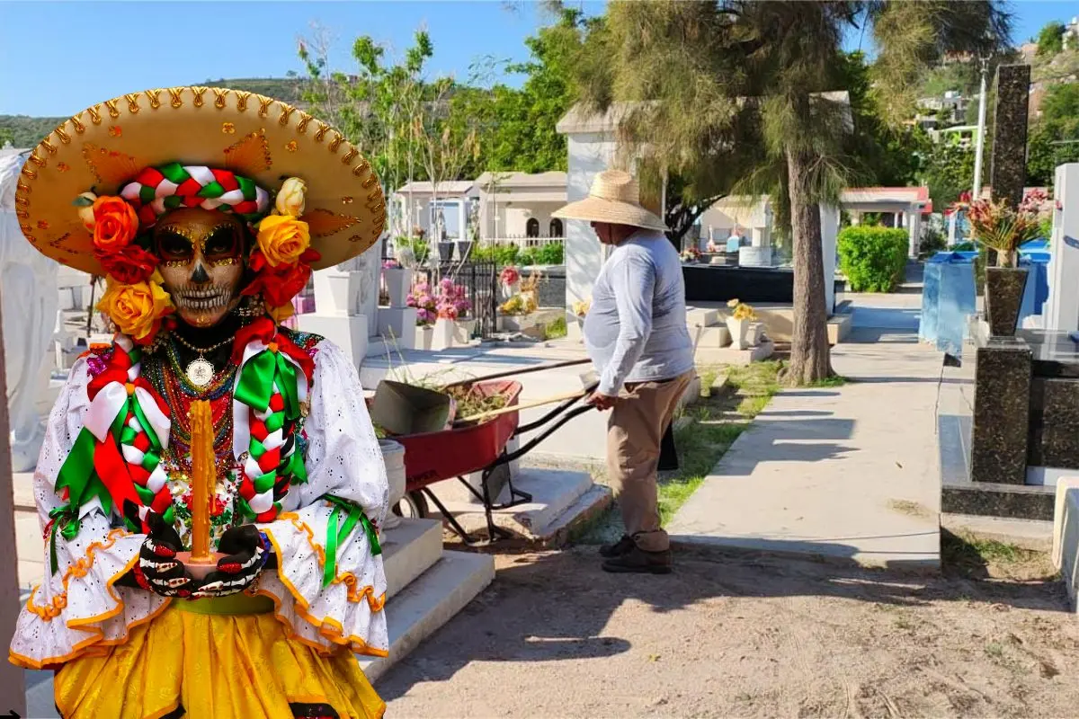 Los preparativos para el Día de Muertos 2025 ya comenzaron en los panteones de La Paz. Foto: Ayuntamiento de La Paz