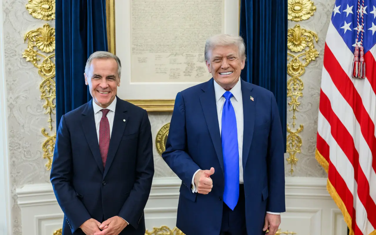 Donald Trump y Mark Carney. Foto: X (@WhiteHouse)