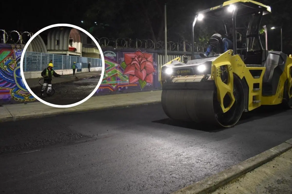 Programa de repavimentación. Foto: Gobierno CDMX l Canva
