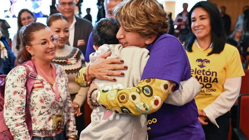Delfina Gómez entrega 25 millones de pesos al Teletón; en esto se invertirán los recursos