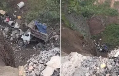 Accidente en Los Reyes La Paz: operador de camión sobrevive tras caer 40 metros a barranca