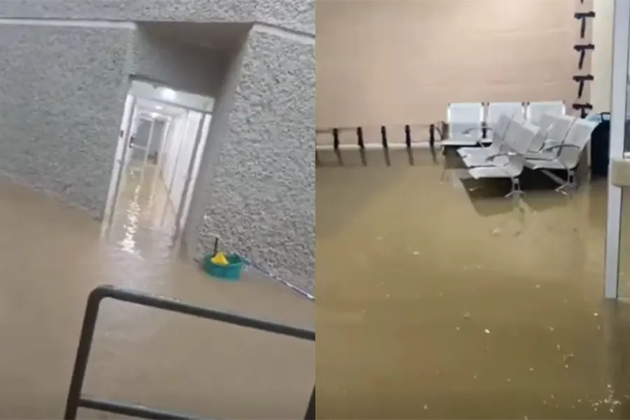 Inundación en la Unidad Número 6 del IMSS en Los Cabos, obliga a suspender servicios