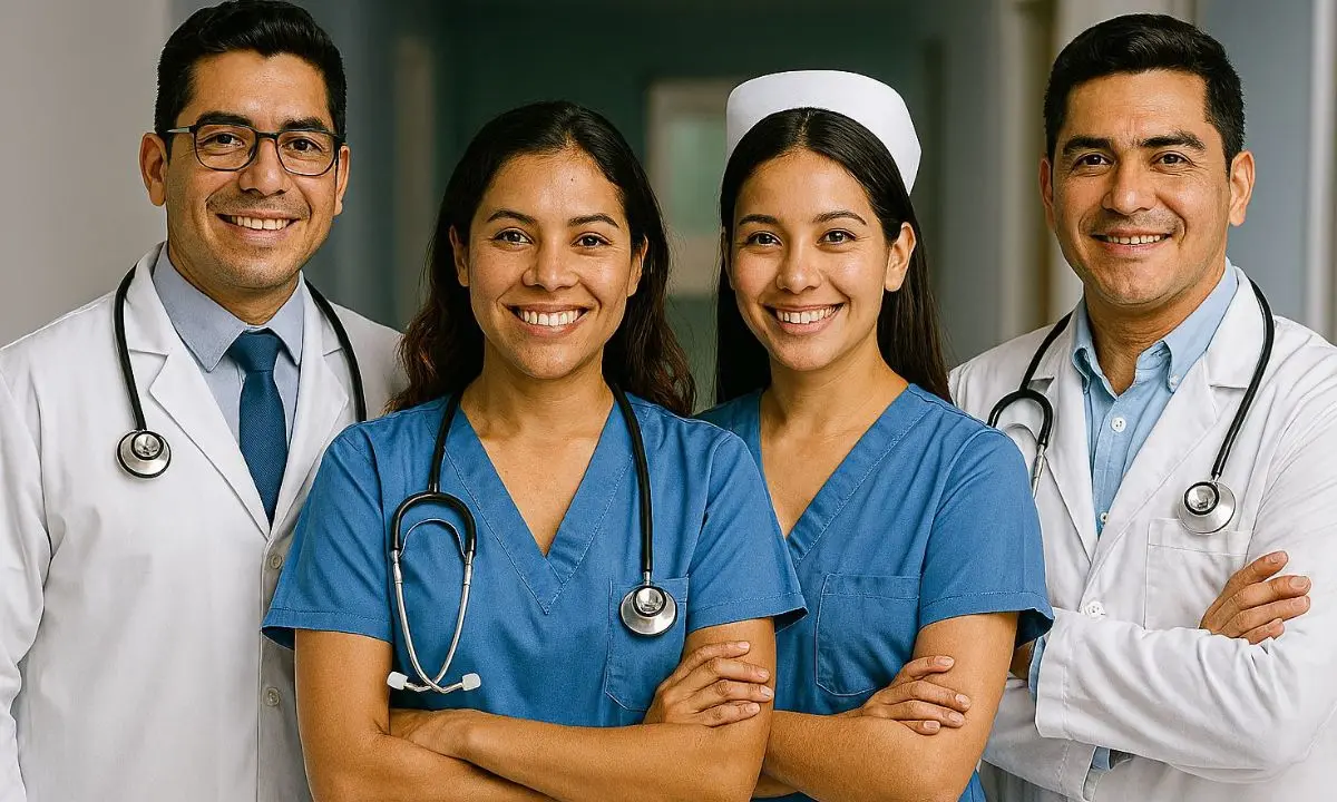 Médicos y enfermeras en CDMX. Foto: creada con IA
