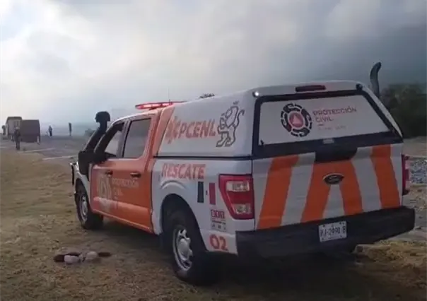 Fuerte accidente vial de tráiler genera tráfico en la Carretera a Saltillo