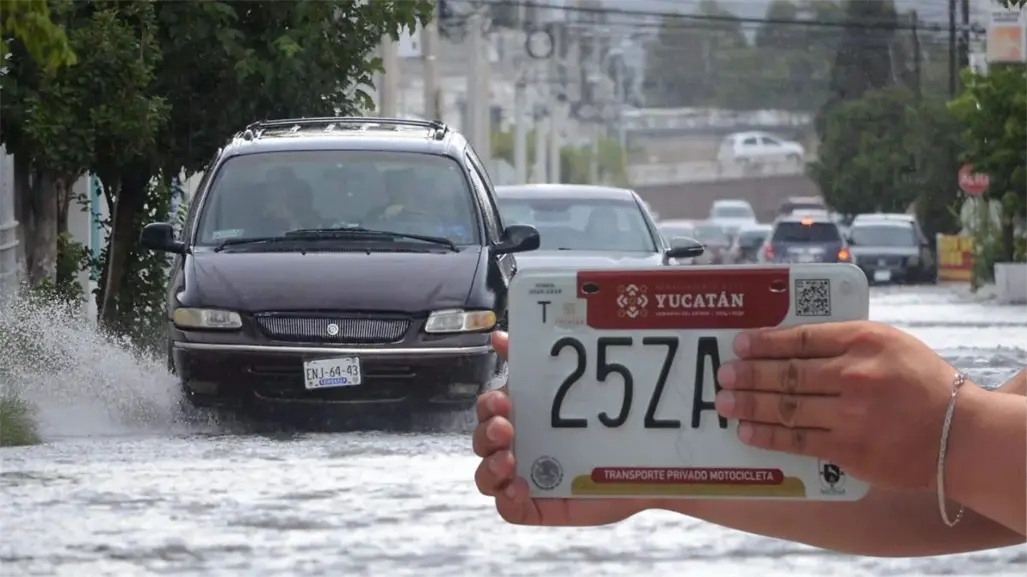 ¿Qué puedo hacer si pierdo mi placa por los encharcamientos en Mérida? Esto dice la SSP