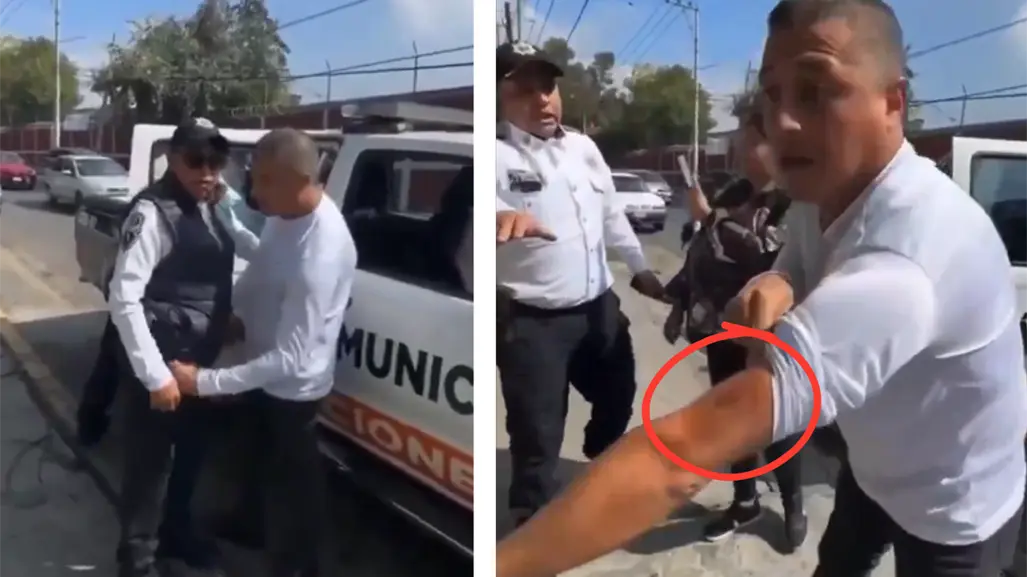 VIDEO | Policía de Tlalnepantla muerde a hombre tras forcejeo por una multa de tránsito