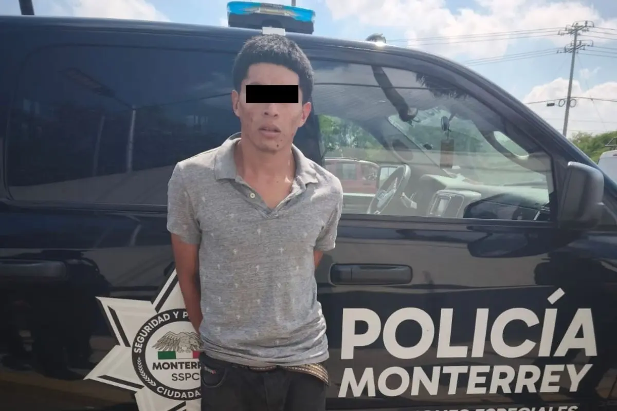 La Policía de Monterrey informó sobre la detención de un joven de origen hondureño. Foto: Policía de Monterrey