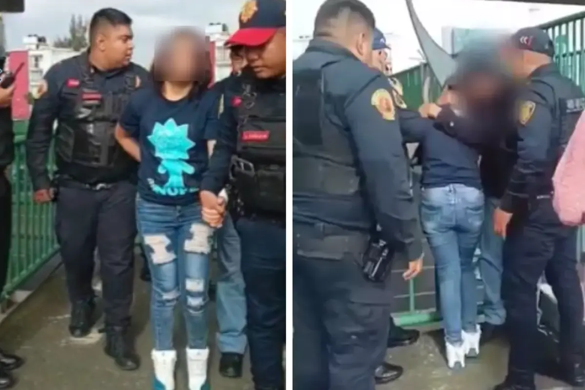 Policías con joven que intentó atentar contra su vida. Foto: Captura de pantalla X @SSC_CDMX
