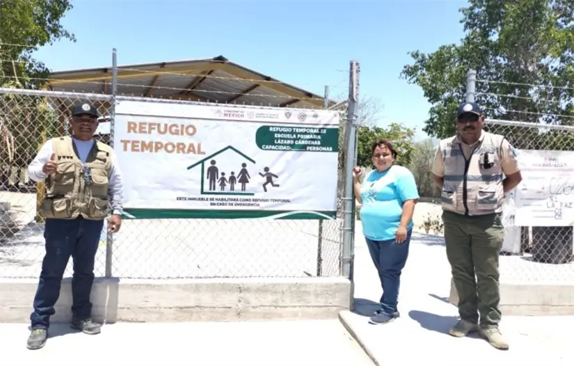 Habrá agua y atención médica disponibles en cada refugio temporal de la zona. Foto: Ayuntamiento de Los Cabos