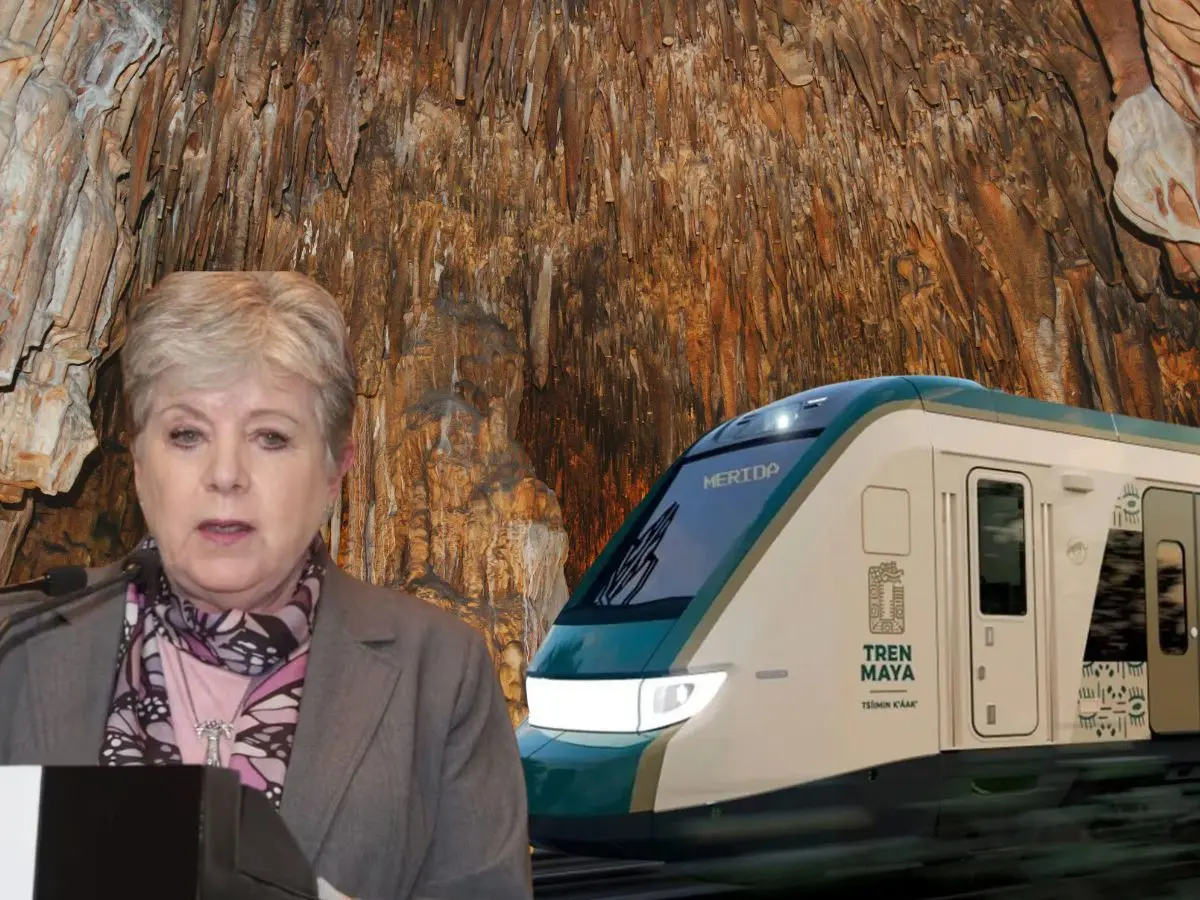 La titular de la Semarnat, Alicia Bárcena, compareció este martes ante los diputados quienes le cuestionaron sobre los daños ocasionados por la construcción del Tren Maya, hecho que admitió.- Fuente Semarnat, Tren Maya y Canva