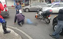 Motociclista resulta lesionado tras choque en calles de Iztapalapa