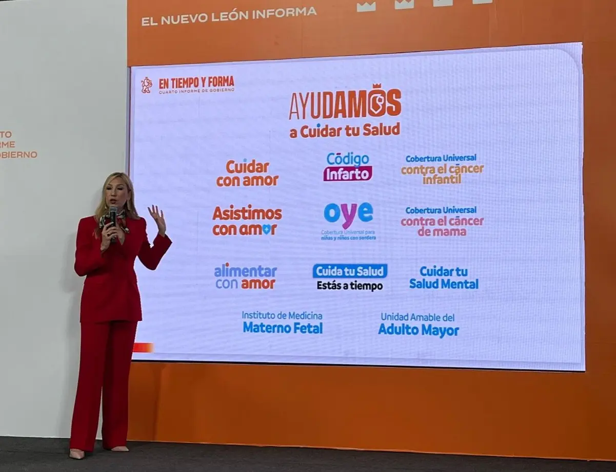 Durante la presentación del informe, la secretaria Marroquín resaltó que el compromiso del Gobierno Estatal continúa firme hacia un sistema de salud incluyente. Foto: Yarince Torres.