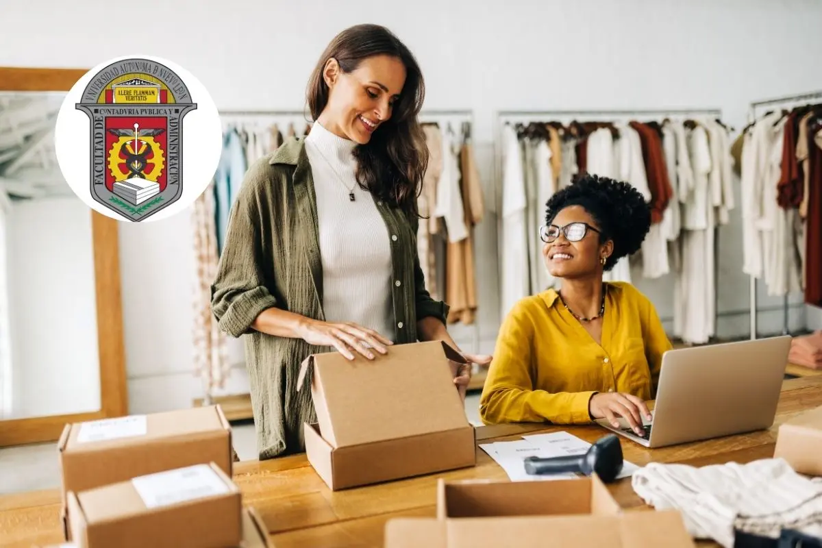 Imagen alusiva a mujeres emprendiendo y el logo de FACPYA Foto: Canva
