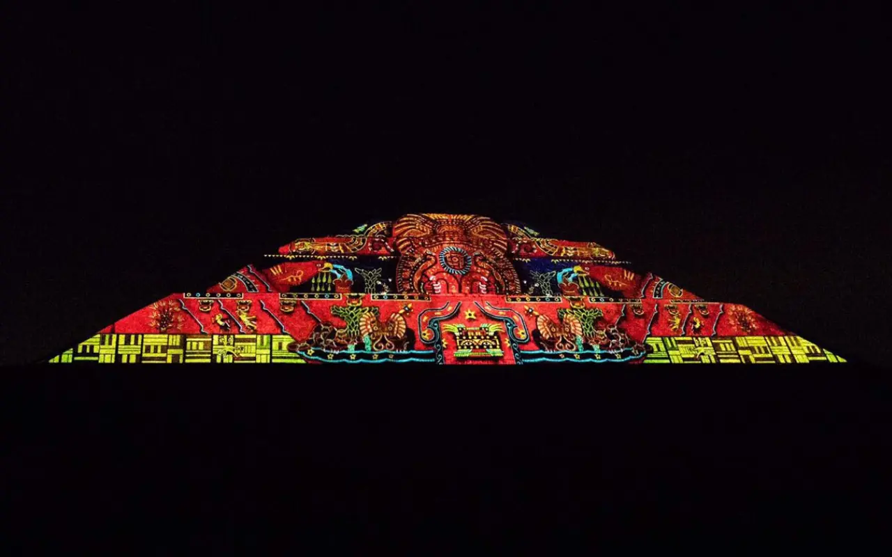 Luz y sonido en Teotihuacán, 2017. Foto: X/ @webcamsdemexico (Canva)
