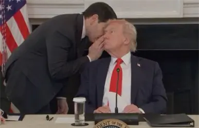 Marco Rubio interrumpe a Donald Trump en plena rueda de prensa, ¿por qué? | VIDEO