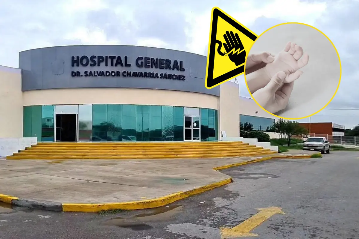 El Hospital General Dr. Salvador Chavarría informó que el menor presenta quemaduras en ambas manos, pero no corre peligro. /Foto: Redes Sociales/ Canva