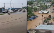 Lluvia en Los Cabos: así corrieron los arroyos por las calles por efectos de Priscilla