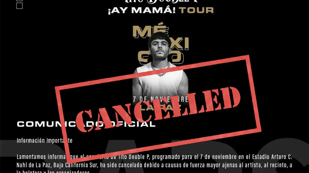 Tito Double P cancela su concierto en La Paz por este motivo