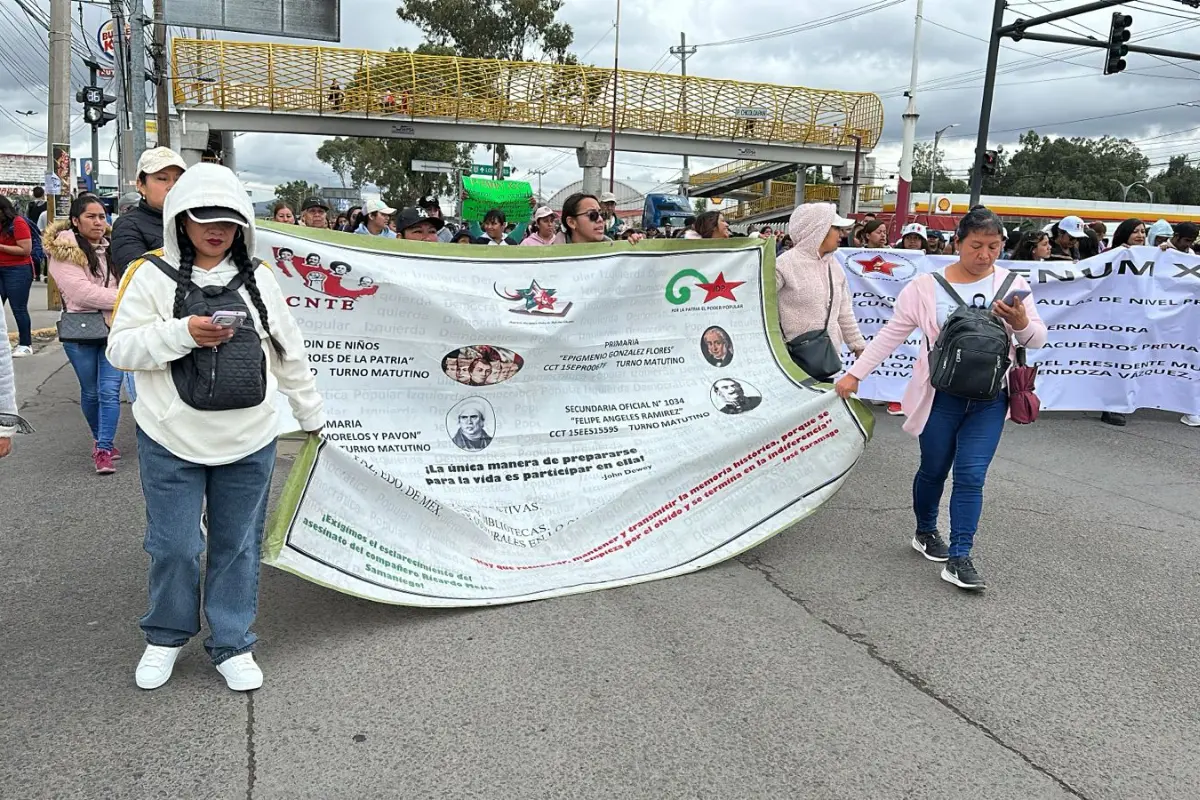 Marcha de la CNTE en Edomex. Foto: Juan Manuel López
