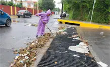 Lluvias en Nuevo León: Escobedo refuerza limpieza de sistema pluvial