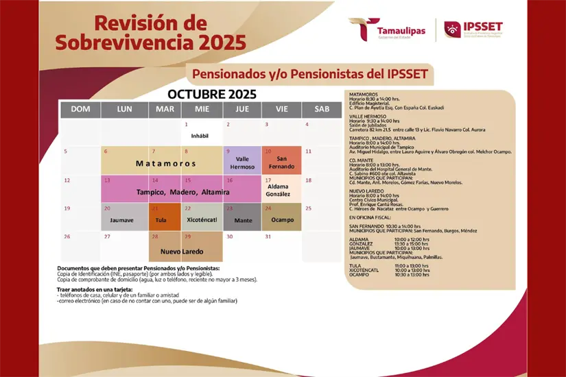 Calendario de fechas para la revisión de Sobrevivencia 2025 | Foto: Perla Herrera