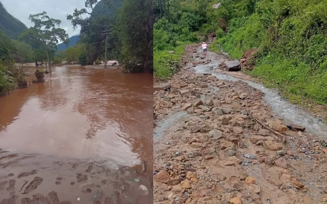 Afectaciones por lluvias. Foto: Facebook (Sierra Madre de Chiapas) / (Siltepec informa)