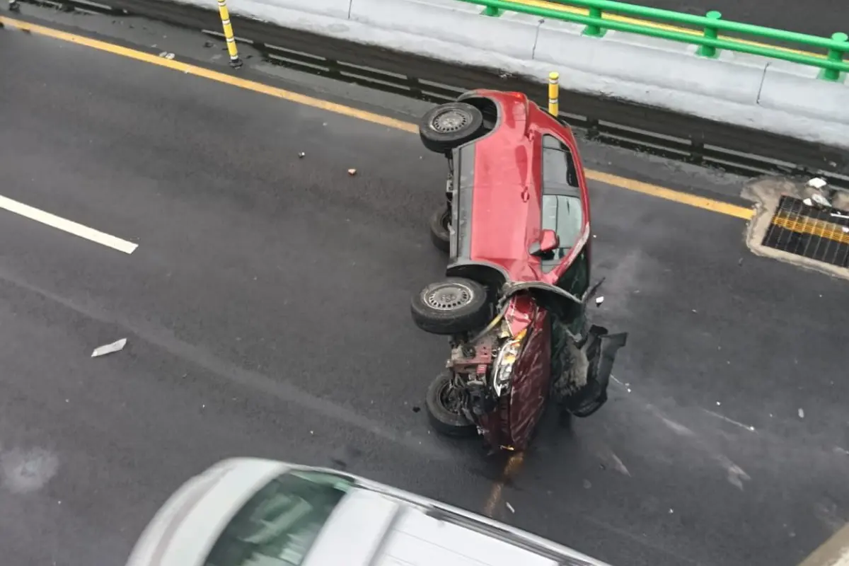 Se registra accidente en Miguel Hidalgo. Foto: Ramón Ramírez