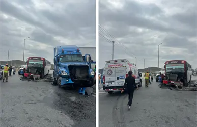 Impactan tráiler y ruta Exprés en Ramos Arizpe: deja 3 heridos