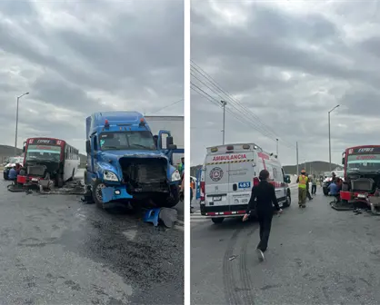 Impactan tráiler y ruta Exprés en Ramos Arizpe: deja 3 heridos