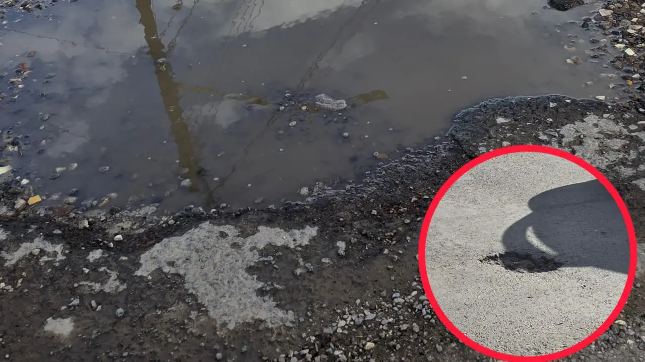 Foto: Gerardo Lares |  La lluvia en Durango suele dejar problemáticas como los baches en gran parte de la ciudad.