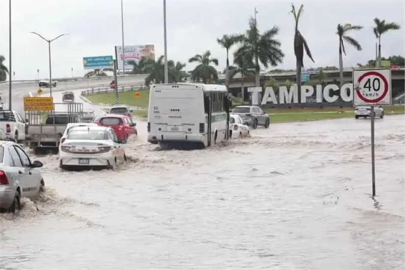 El sur de Tamaulipas es una de las regiones más afectadas por las intensas lluvias. Foto: Carlos García