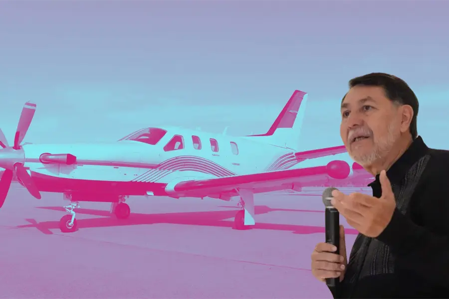 ¿Qué modelo es el avión que rentó Gerardo Fernández Noroña en su visita a Coahuila?