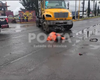 Fatal accidente en Tultepec: motociclista muere tras ser embestido por un tráiler